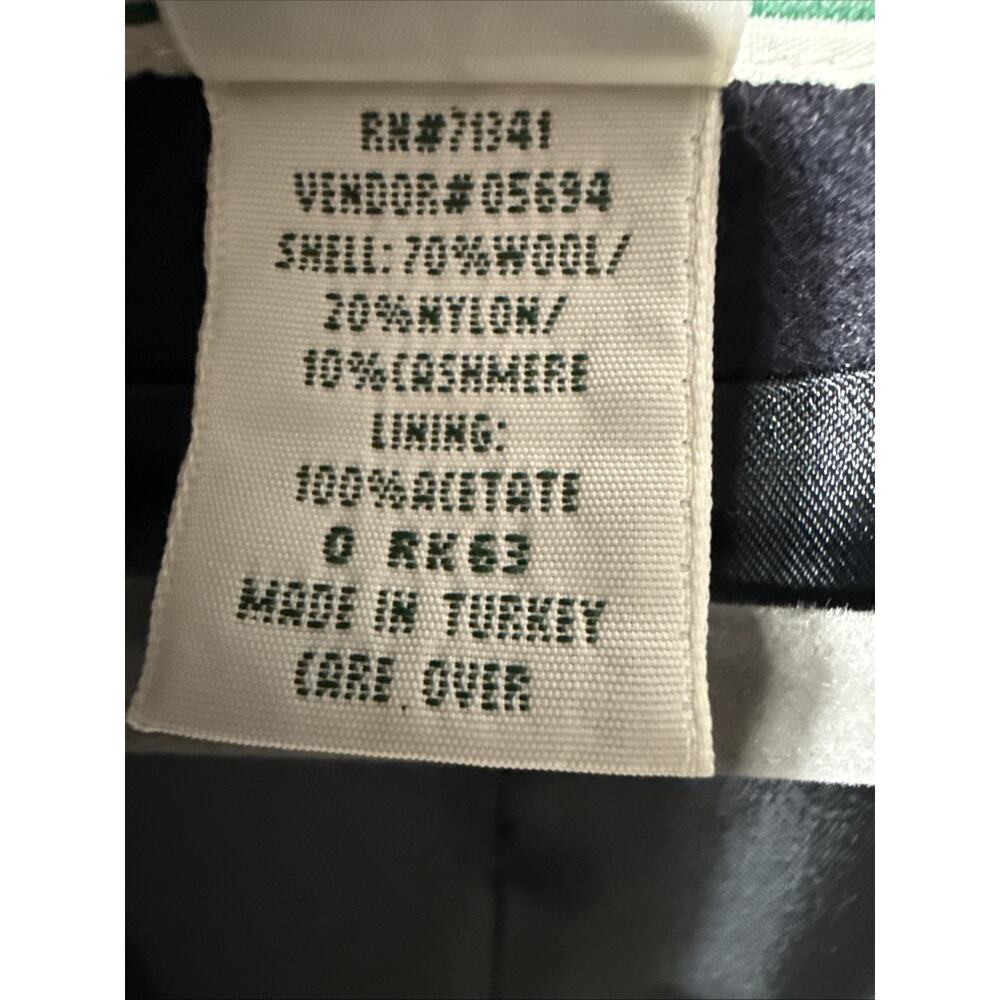 LL Bean Wool & Cashmere Women’s 14 Regular Navy Blue Lined Coat - Picture 8 of 8